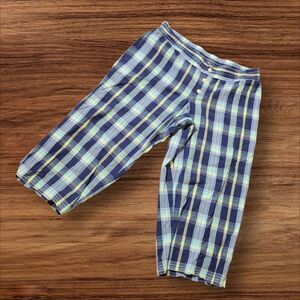 Gilligan & O'Malley Casual Blue and Green Plaid Bottoms
